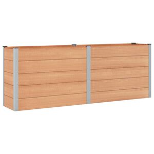 vidaXL Vyv&yacute;&scaron;en&yacute; z&aacute;hradn&yacute; z&aacute;hon Hned&aacute; 250 x 50 x 91 cm WPC a hlin&iacute;k