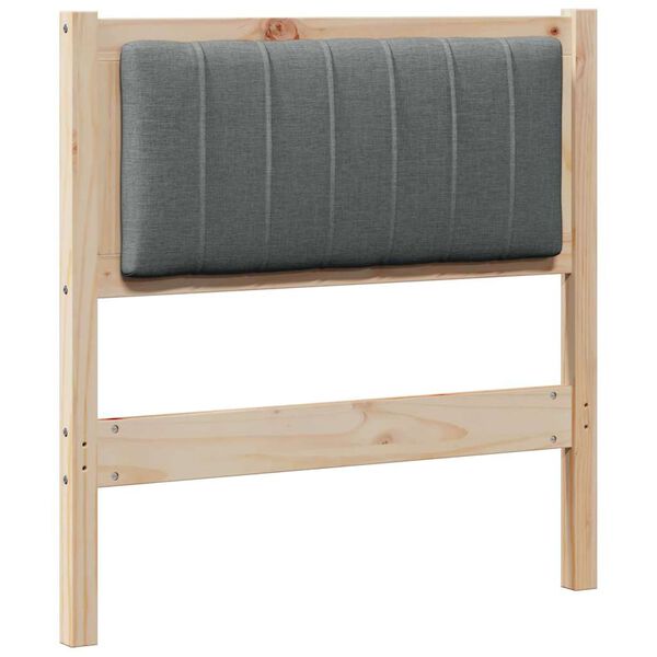 vidaXL Čalúnené čelo postele Hnedá 75 cm Masívne borovicové drevo