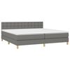 vidaXL Boxspring posteľ s matracom tmavosivá 200x200 cm látka