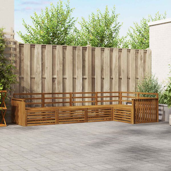 vidaXL Z&aacute;hradn&aacute; s&uacute;prava gaučov 5 pcs Pr&iacute;rodn&aacute; Pevn&eacute; ak&aacute;ciov&eacute; drevo