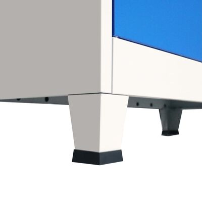 vidaXL Kovová šatňová skrinka, 90x40x90 cm šedá a modrá