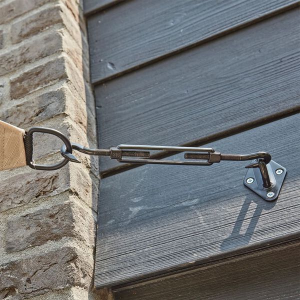 Livin'outdoor Upevňovacie prvky na l&aacute;tkov&eacute; tienidlo trojuholn&iacute;k čierne