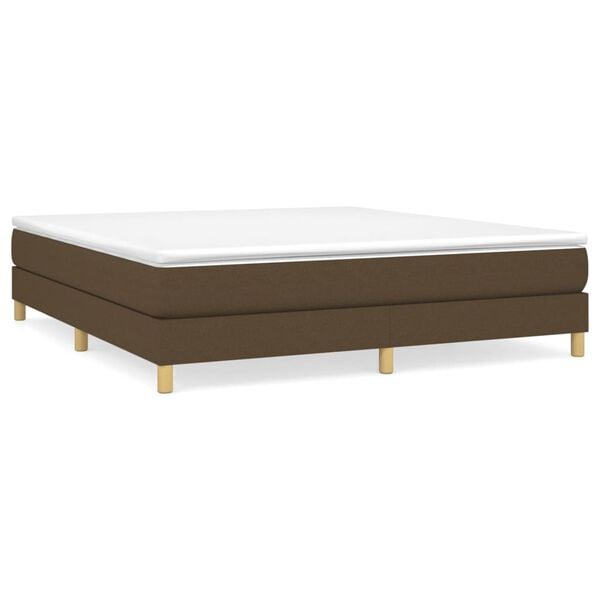 vidaXL Boxspring posteľ s matracom tmavohned&aacute; 180x200 cm l&aacute;tka