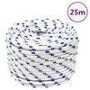 vidaXL Lodn&eacute; lano biele 14 mm 25 m polypropyl&eacute;n