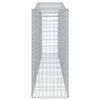 vidaXL Oblúkové gabionové koše 15 ks 400x50x120/140 cm pozink. železo