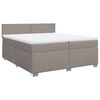 vidaXL Boxspring posteľ s matracom sivohned&yacute; 200x200 cm l&aacute;tka