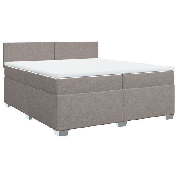 vidaXL Boxspring posteľ s matracom sivohned&yacute; 200x200 cm l&aacute;tka