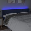 vidaXL Čelo postele s LED modr&eacute; 163x16x78/88 cm l&aacute;tka
