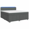 vidaXL Posteľ boxspring s matracom Tmavosiv&aacute; 140 x 200 cm L&aacute;tka
