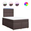 vidaXL Boxspring posteľ s matracom tmavohned&aacute; 120x200 cm l&aacute;tka
