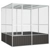 vidaXL Klietka pre vt&aacute;ky antracit 213,5x217,5x211,5cm pozinkovan&aacute; oceľ