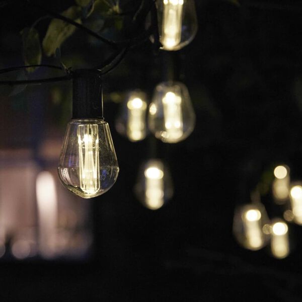 Luxform Sol&aacute;rne p&aacute;rty svetl&aacute; Alicante, 10 LED di&oacute;d, priehľadn&eacute;