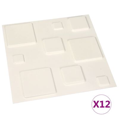 vidaXL Nástenné 3D panely 12 ks 0,5x0,5 m 3m²
