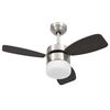 vidaXL Stropn&yacute; ventil&aacute;tor so svetlom a ovl&aacute;dačom 76 cm, tmavohned&yacute;