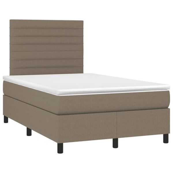 vidaXL Boxspring posteľ s matracom sivohned&aacute; 120x190 cm l&aacute;tka