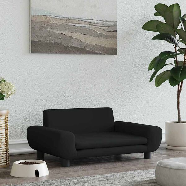 vidaXL Pelech pre psa čierny 70x45x30 cm zamat