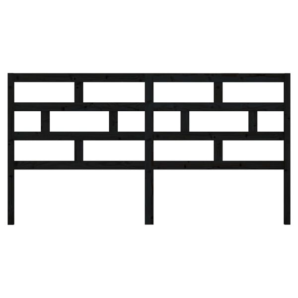 vidaXL Čelo postele čierne 186x4x100 cm masívna borovica