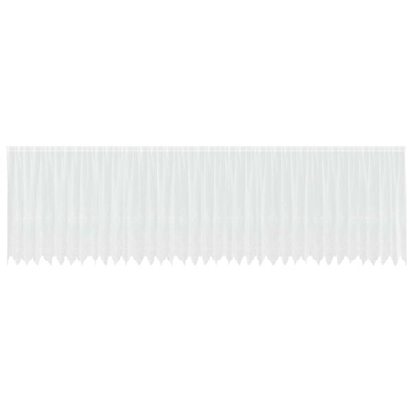 vidaXL Čipkov&aacute; z&aacute;clona so z&aacute;clonami Biela 140x900cm Polyester