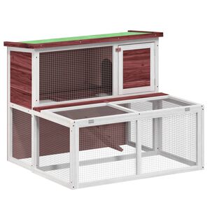 vidaXL Kr&aacute;lik&aacute;reň mocha 102x90x84,5 cm mas&iacute;vna borovica