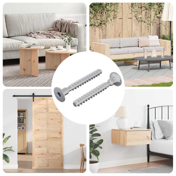 vidaXL Skrutka 2 pcs Zinkovan&yacute; 5 x 40 mm Železo