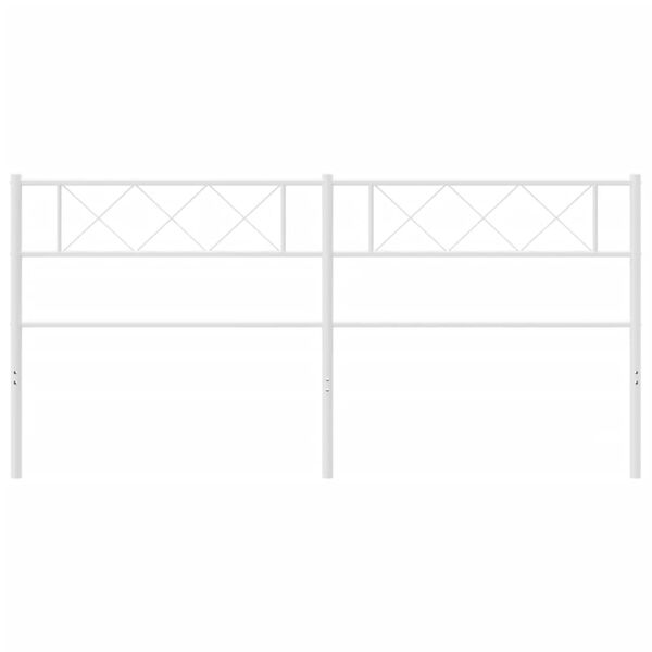 vidaXL Kovov&eacute; n&aacute;hradn&eacute; čelo postele biele 200 cm