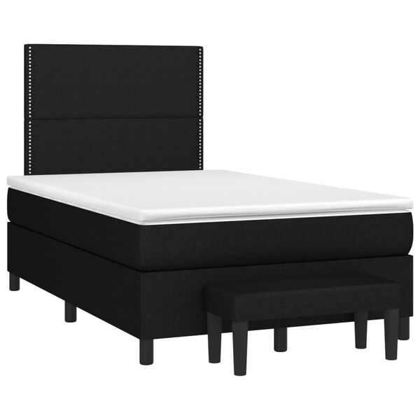 vidaXL Boxspring posteľ s matracom čierny 120x200 cm l&aacute;tka