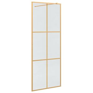 vidaXL Stena walk-in sprchy Zlat&aacute; 80 x 195 cm tvrden&eacute; sklo