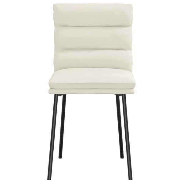 vidaXL jedálenské stoličky 4 ks krémové zamatové