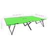 vidaXL Skladacie ležadlo pre dve osoby zelené oceľové