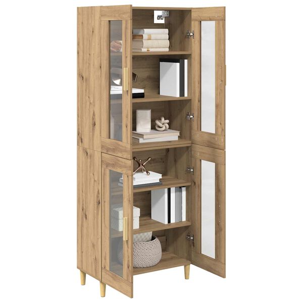 vidaXL Highboard Remeseln&yacute; dub 69,5 x 34 x 180 cm Kompozitn&eacute; drevo