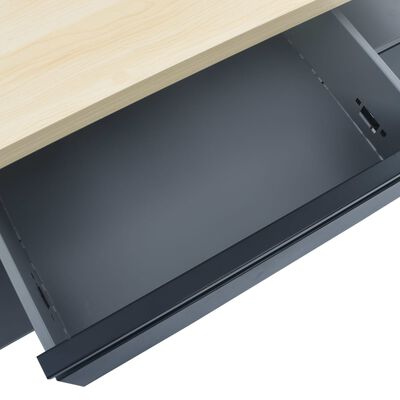 vidaXL Pracovný stôl, čierny 120x60x85 cm, oceľ