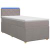 vidaXL Posteľ boxspring s matracom Sivohned&aacute; 90 x 200 cm L&aacute;tka