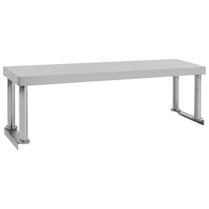 vidaXL Polica na pracovn&yacute; st&ocirc;l 120x30x35 cm, nehrdzavej&uacute;ca oceľ