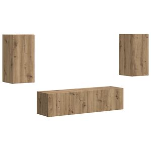 vidaXL Zostava TV skriniek 4 pcs Remeseln&yacute; dub Kompozitn&eacute; drevo