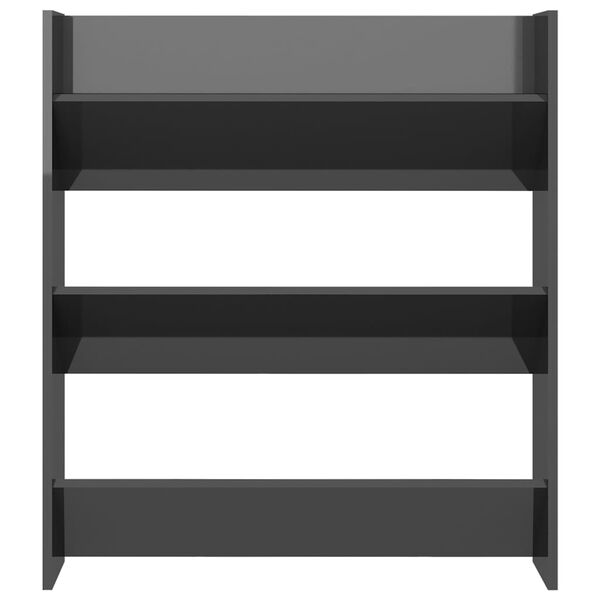 vidaXL N&aacute;stenn&aacute; skrinka na top&aacute;nky, leskl&aacute; siv&aacute; 80x18x90 cm