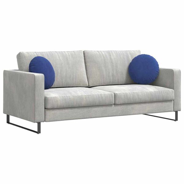 vidaXL Vankúše na sedenie 2 pcs Policajná modrá Ø 40 x 13 cm Zamat