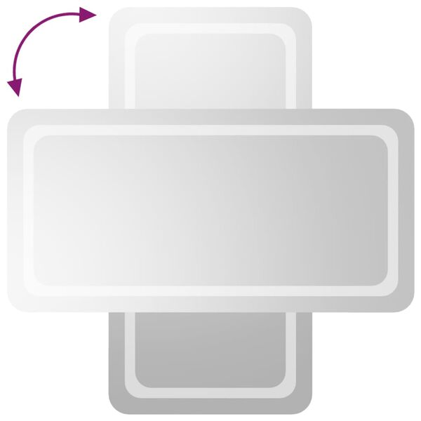 vidaXL LED k&uacute;peľňov&eacute; zrkadlo 50x100 cm