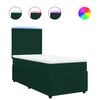 vidaXL Posteľn&yacute; r&aacute;m boxsping s matracom tmavozelen&yacute; 90x200 cm zamat