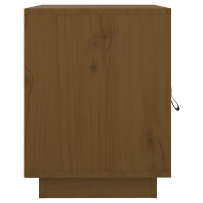 vidaXL Nočný stolík medovo-hnedý 40x34x45 cm masívne borovicové drevo