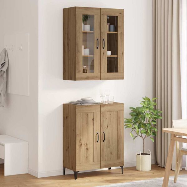 vidaXL Highboard Remeseln&yacute; dub 69,5 x 34 x 180 cm Kompozitn&eacute; drevo