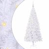 vidaXL Umel&yacute; vianočn&yacute; stromček s 300 LED-i Biela 180 cm PVC a oceľ