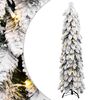 vidaXL Osvetlen&yacute; umel&yacute; vianočn&yacute; stromček s 80 LED, zasnežen&yacute; 150 cm