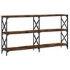 vidaXL Konzolov&yacute; stol&iacute;k dymov&yacute; dub 156x28x80,5 cm kompozitn&eacute; drevo