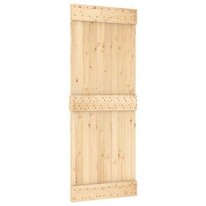 vidaXL Posuvn&eacute; dvere NARVIK Pr&iacute;rodn&aacute; a čierna 80 x 210 cm (152,5 cm)
