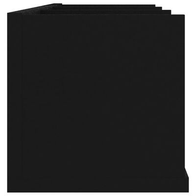 vidaXL Nástenná polica na CD, čierna 75x18x18 cm, kompozitné drevo