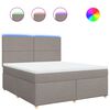 vidaXL Posteľn&yacute; r&aacute;m boxspring s matracom sivohned 180x200 cm l&aacute;tka