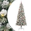 vidaXL Umel&yacute; Skl&aacute;pac&iacute; Vianočn&yacute; Stromček 300 LED Zelen&aacute; a biela 240 cm