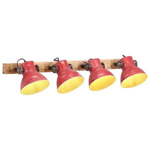 vidaXL N&aacute;stenn&aacute; lampa 25 W &scaron;muhovan&aacute; červen&aacute; 90x25 cm E27
