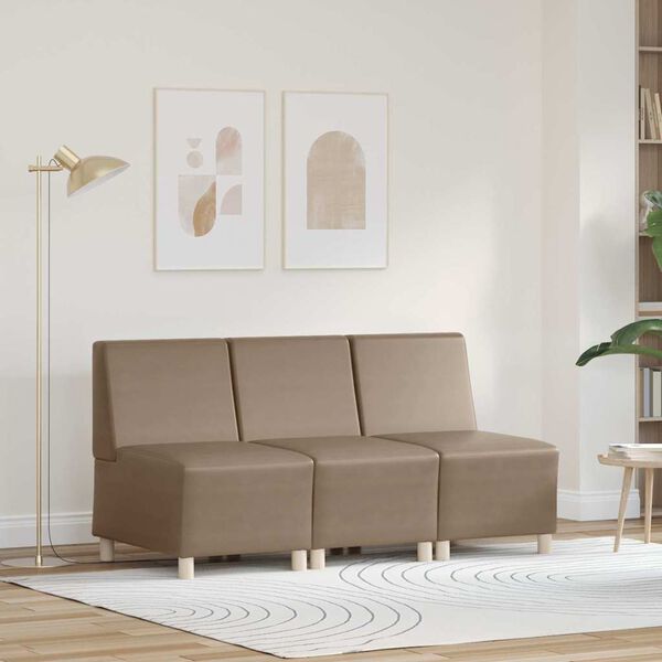 vidaXL Bezr&uacute;čkov&aacute; modul&aacute;rna sofa jednotka 3 pcs Kapuč&iacute;nov&aacute;