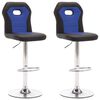 vidaXL Barov&eacute; stoličky 2 ks, modr&eacute;, umel&aacute; koža
